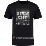 Maillot Manche Courte Chicago Bulls Ville Noir