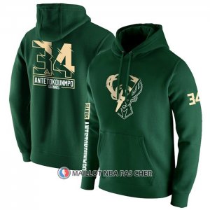 Veste a Capuche Milwaukee Bucks Giannis Antetokounmpo Vert