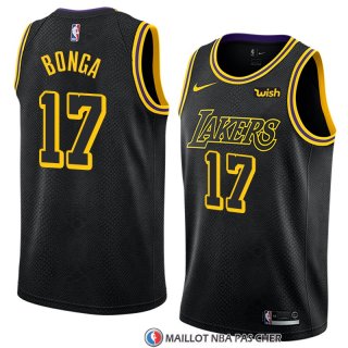 Maillot Los Angeles Lakers Isaac Bonga 17 Ciudad 2017-18 Noir