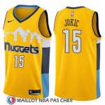 Maillot Nuggets Nikola Jokic 15 Statement 2017-18 Jaune