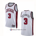 Maillot Chicago Bulls Andre Drummond NO 3 Ville 2022-23 Blanc