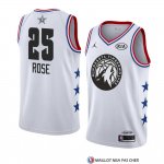 Maillot All Star 2019 Minnesota Timberwolves Derrick Rose Blanc