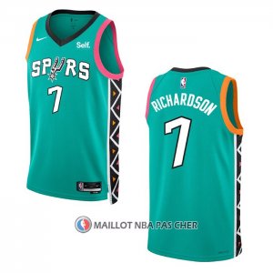 Maillot San Antonio Spurs Josh Richardson NO 7 Ville 2022-23 Vert
