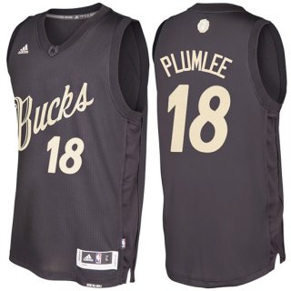 Maillot Navidad 2016 Miles Plumlee Bucks 18 Noir