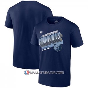 Maillot Manche Courte Memphis Grizzlies 2023 Southwest Division Champions Locker Room Bleu