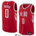 Maillot Houston Rockets Briante Weber Ville 2018 Rouge