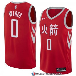 Maillot Houston Rockets Briante Weber Ville 2018 Rouge