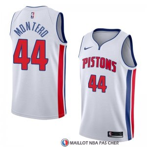 Maillot Detroit Pistons Luis Montero Association 2018 Blanc