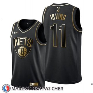 Maillot Golden Edition Brooklyn Nets Kyrie Irving Noir