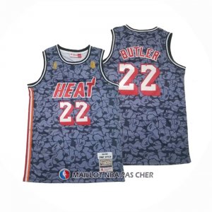 Maillot Miami Heat Jimmy Butler NO 22 Mitchell & Ness 2019-20 Gris