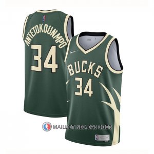 Maillot Milwaukee Bucks Giannis Antetokounmpo Earned 2020-21 Vert