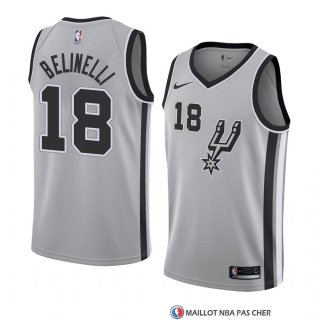 Maillot San Antonio Spurs Marco Belinelli Statement 2018 Gris2
