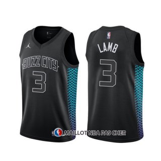 Maillot Charlotte Hornets Jeremy Lamb Ville Noir
