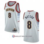 Maillot Denver Nuggets Peyton Watson NO 8 Ville 2022-23 Blanc