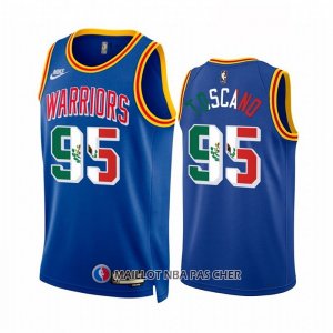 Maillot Golden State Warriors Juan Toscano-Anderson NO 95 Classic Royal Special Mexique Edition Bleu