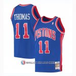 Maillot Detroit Pistons Isaiah Thomas Mitchell & Ness 1988-89 Bleu