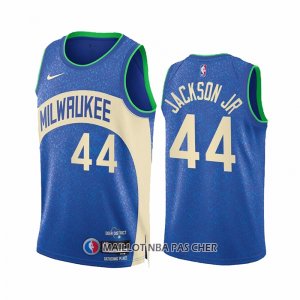 Maillot Milwaukee Bucks Andre Jackson JR. NO 44 Ville 2023-24 Bleu
