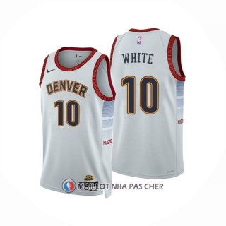 Maillot Denver Nuggets Jack White NO 10 Ville 2022-23 Blanc
