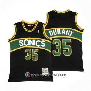 Maillot Seattle Supersonics Kevin Durant NO 35 Mitchell & Ness 2007-08 Noir
