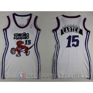 Maillot NBA Femme NBA Attrayant Carter Raptors 15# Blanc