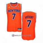 Maillot New York Knicks Carmelo Anthony NO 7 Orange