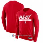 Maillot Manches Longues Miami Heat Practice Performance 2022-23 Rouge