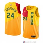 Maillot Milwaukee Bucks Pat Connaughton Ville 2018-19 Jaune