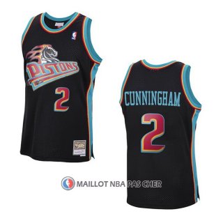 Maillot Detroit Pistons Cade Cunningham NO 2 Hardwood Classics Noir