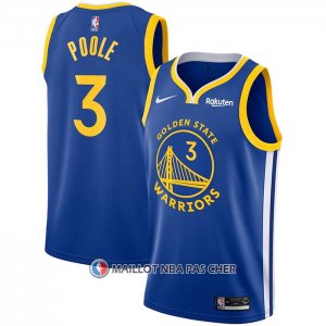Maillot Golden State Warriors Jordan Poole NO 3 Icon Bleu