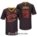 Maillot Authentique Manche Courte Cleveland Cavaliers James 23 Noir