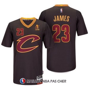 Maillot Authentique Manche Courte Cleveland Cavaliers James 23 Noir