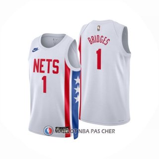 Maillot Brooklyn Nets Mikal Bridges NO 1 Classic 2022-23 Blanc