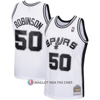 Maillot San Antonio Spurs David Robinson NO 50 Mitchell & Ness 1998-99 Blanc