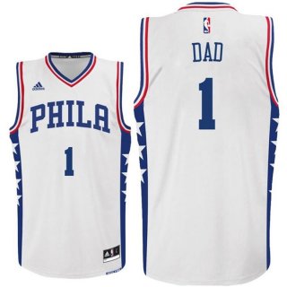 Maillot Fete des Peres 76ers Dad 1 Blanc