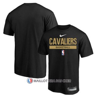 Maillot Manche Courte Cleveland Cavaliers Practice Performance 2022-23 Noir