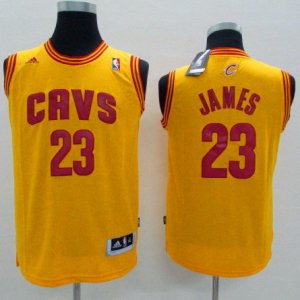 Maillot Enfant de James Cleveland Cavaliers #23 Jaune