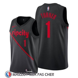 Maillot Portland Trail Blazers Evan Turner Ville 2019 Noir