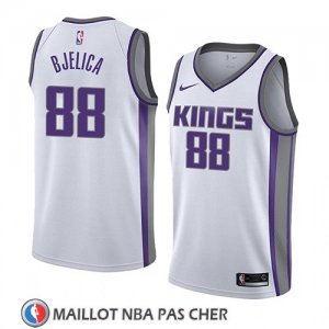 Maillot Sacramento Kings Nemanja Bjelica No 88 Association 2018 Blanc