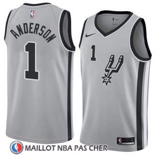Maillot San Antonio Spurs Kyle Anderson No 1 Statement 2018 Gris