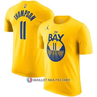 Maillot Manche Courte Golden State Warriors Klay Thompson Statement Jaune