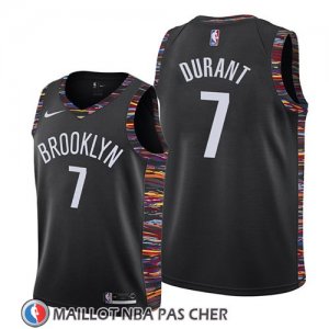 Maillot Enfant Brooklyn Nets Kevin Durant Ciudad 2019-20 Noir