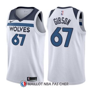 Maillot Minnesota Timberwolves Taj Gibson Association 67 2017-18 Blanc