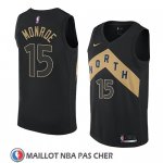 Maillot Tornto Raptors Greg Monroe No 15 Ciudad 2018 Noir