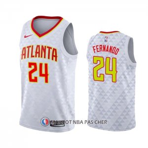 Maillot Atlanta Hawks Bruno Fernando NO 24 Association Blanc