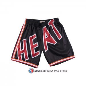 Short Miami Heat Mitchell & Ness Big Face Noir