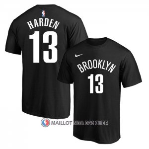 Maillot Manche Courte Brooklyn Nets James Harden Noir