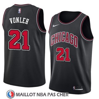Maillot Chicago Bulls Noah Vonleh No 21 Statement 2018 Noir