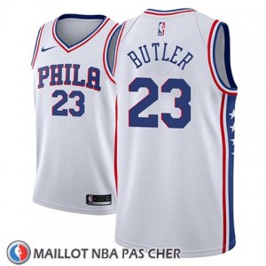 Maillot Philadelphia 76ers Jimmy Butler No 23 Association 2018-19 Blanc