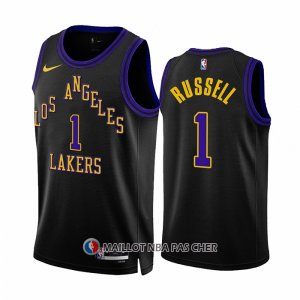 Maillot Los Angeles Lakers D'angelo Russell NO 1 Ville 2023-24 Noir
