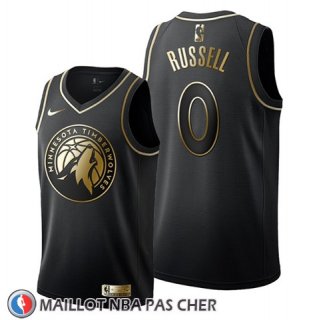 Maillot Golden Edition Minnesota Timberwolves D'angelo Russell 2019-20 Noir